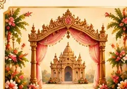 Traditional floral wedding decor