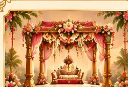 Traditional wedding mandap